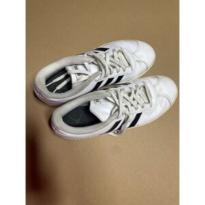 Adidas Womens White Black Stripes Low Top Sneakers Shoes Size US 5 UK 4.5